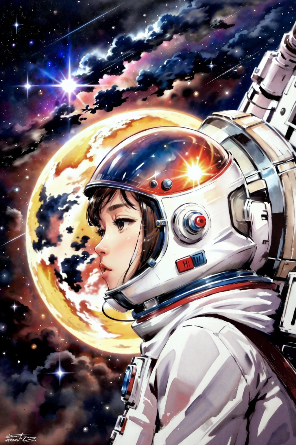 KREA - Search results for anime astronaut relaxing